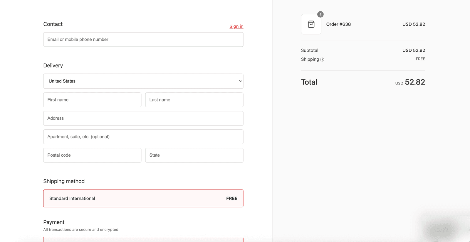 Clone checkout page that collects card details